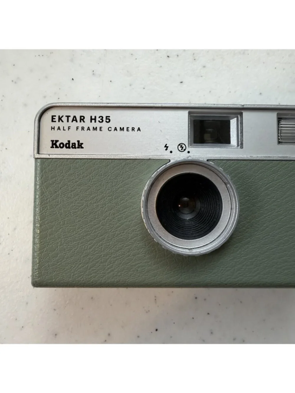 Kodak Ektar H35 Half Frame 35mm Film Camera Sage Green Silver Flash GC